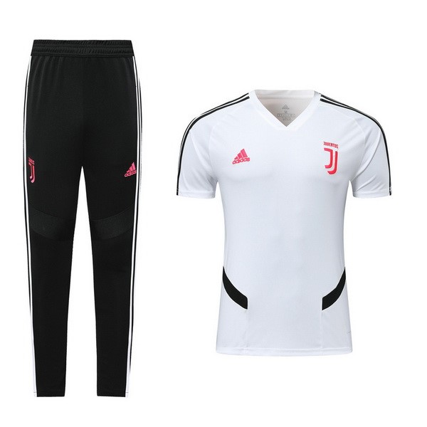 Trainingsshirt Juventus Komplett Set 2019-20 Weiß Schwarz Fussballtrikots Günstig